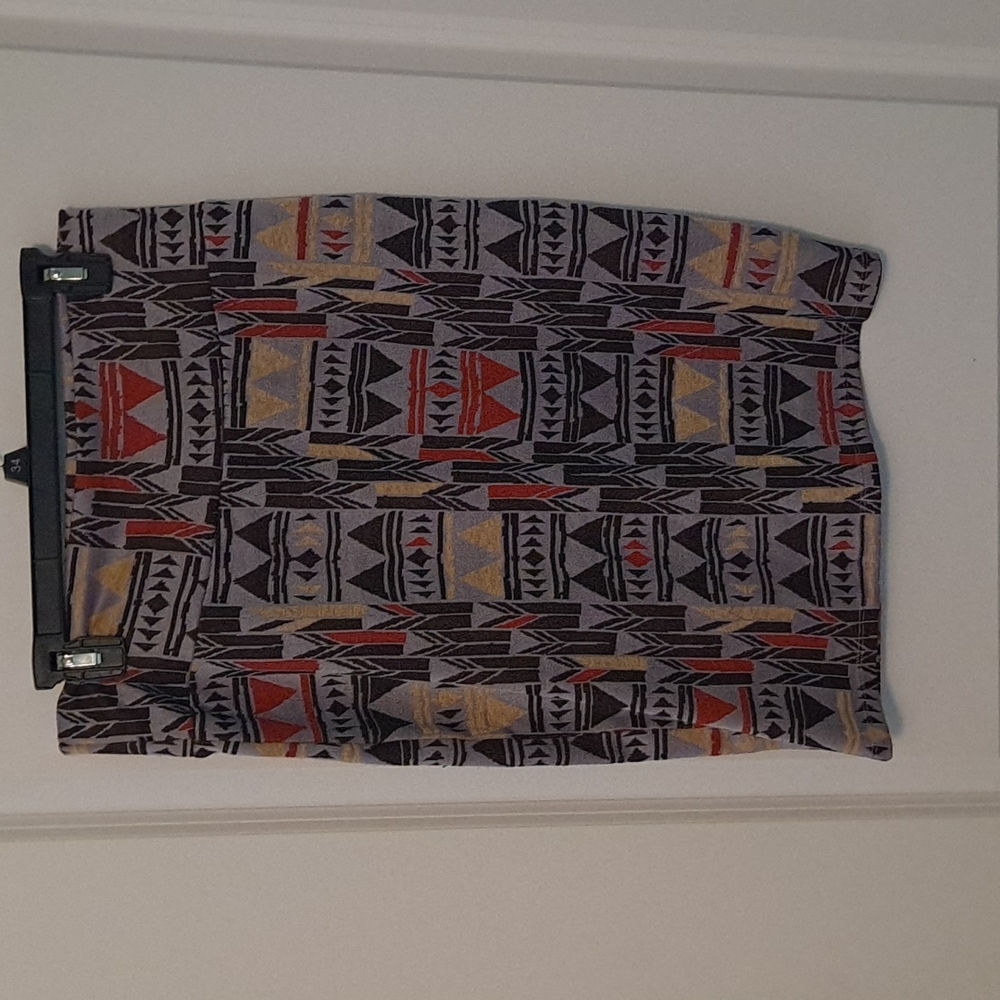 LuLaRoe Cassie pull-on skirt, Aztec design